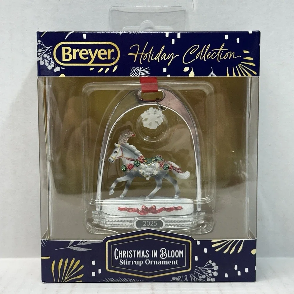 Breyer NEW * Christmas in Bloom *‎ Stirrup Ornament 2025 Christmas Model Horse